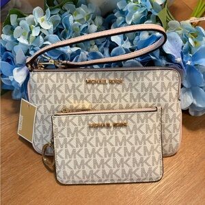 Michael Kors MK Jet Set Travel Large TZ Wristlet and Key/Card Case